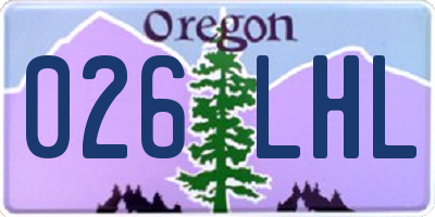 OR license plate 026LHL