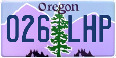 OR license plate 026LHP