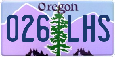 OR license plate 026LHS