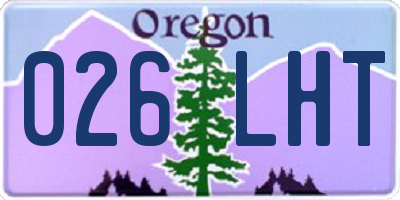 OR license plate 026LHT