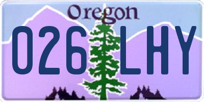 OR license plate 026LHY