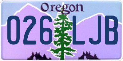OR license plate 026LJB