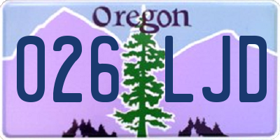 OR license plate 026LJD