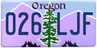 OR license plate 026LJF