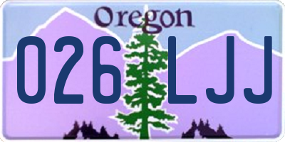 OR license plate 026LJJ