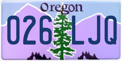 OR license plate 026LJQ