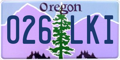 OR license plate 026LKI