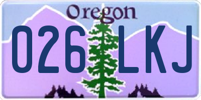 OR license plate 026LKJ