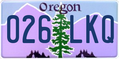OR license plate 026LKQ
