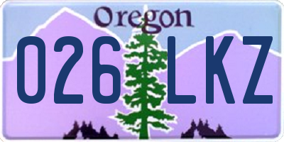 OR license plate 026LKZ