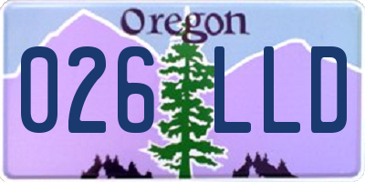 OR license plate 026LLD