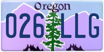 OR license plate 026LLG