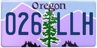 OR license plate 026LLH