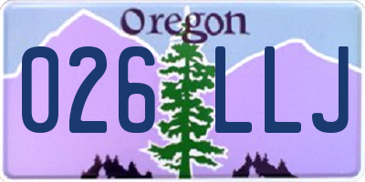 OR license plate 026LLJ