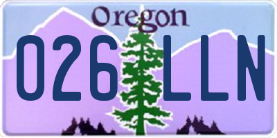 OR license plate 026LLN
