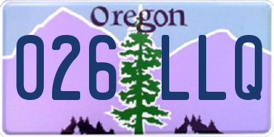 OR license plate 026LLQ