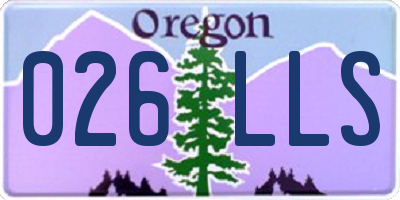 OR license plate 026LLS