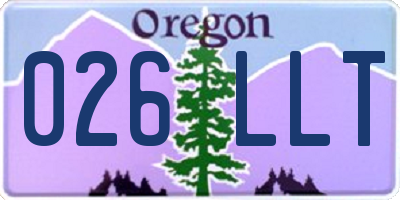 OR license plate 026LLT