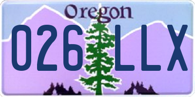 OR license plate 026LLX