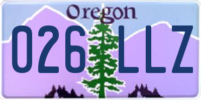 OR license plate 026LLZ