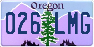 OR license plate 026LMG