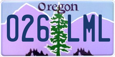 OR license plate 026LML