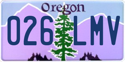 OR license plate 026LMV