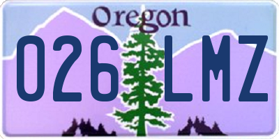 OR license plate 026LMZ