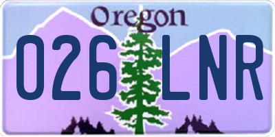 OR license plate 026LNR