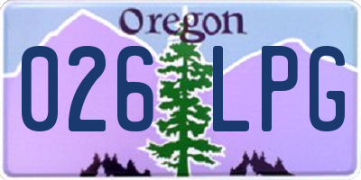 OR license plate 026LPG
