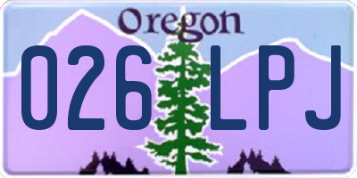 OR license plate 026LPJ