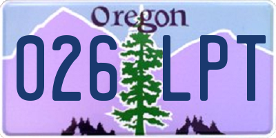OR license plate 026LPT