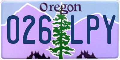 OR license plate 026LPY