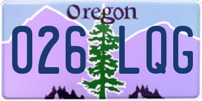 OR license plate 026LQG