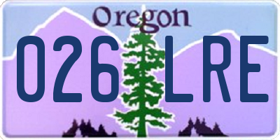 OR license plate 026LRE
