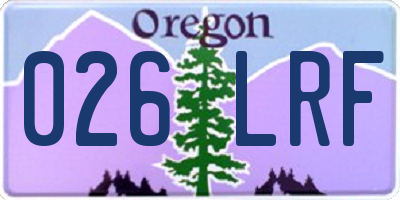 OR license plate 026LRF