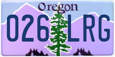 OR license plate 026LRG