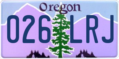 OR license plate 026LRJ