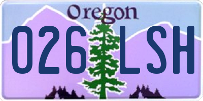OR license plate 026LSH