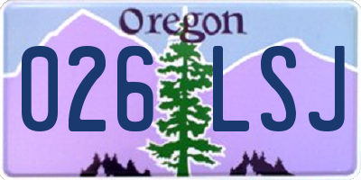 OR license plate 026LSJ