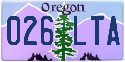 OR license plate 026LTA