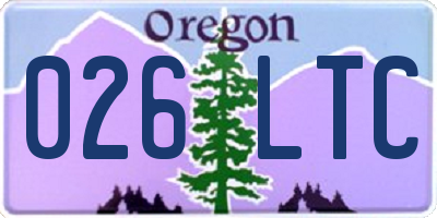 OR license plate 026LTC
