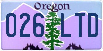 OR license plate 026LTD