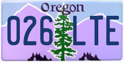 OR license plate 026LTE