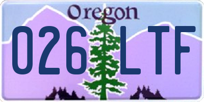 OR license plate 026LTF