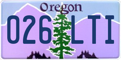 OR license plate 026LTI