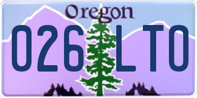 OR license plate 026LTO