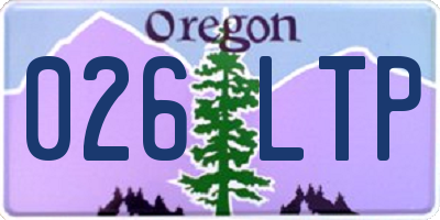 OR license plate 026LTP