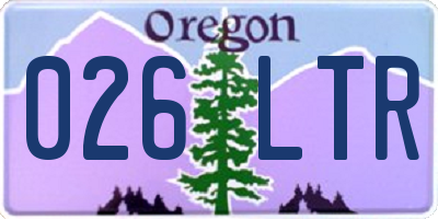 OR license plate 026LTR