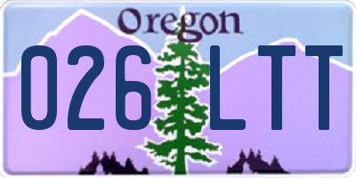 OR license plate 026LTT